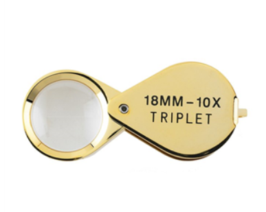 10X Triplet Loupe - Gold